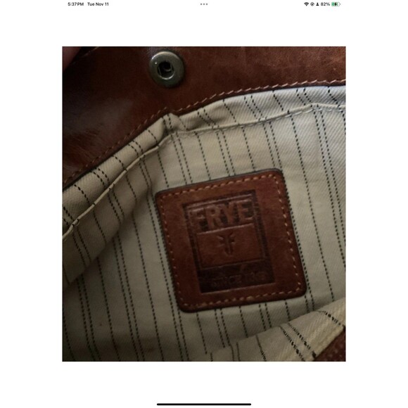 Frye Michelle Brown Leather Crossbody Bag/Purse Wristlet - Picture 3 of 12